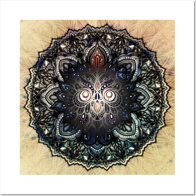 Mandala nocturnal OWL Wall Art by MCAshe spiritual art 